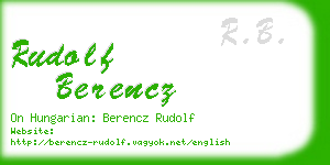 rudolf berencz business card